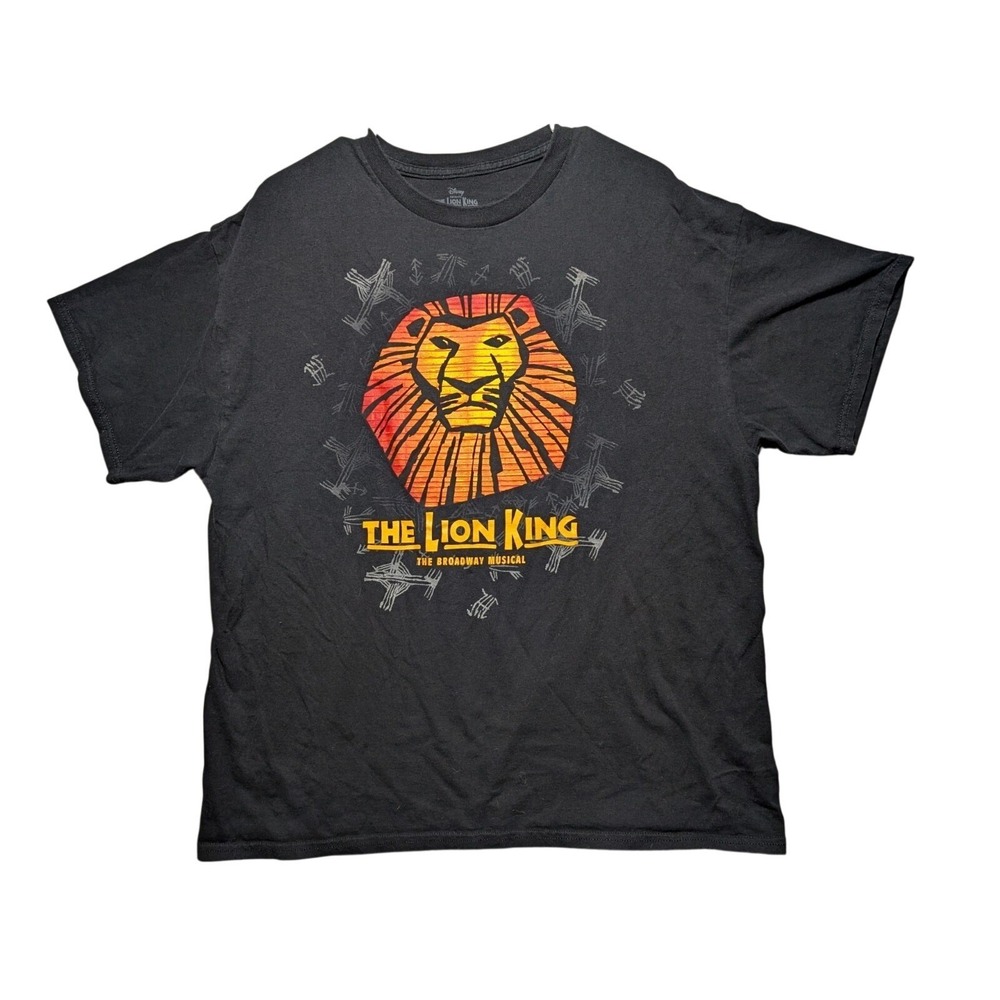 Disney The Lion King Broadway Musical Black Graphic T Shirt Mens XL